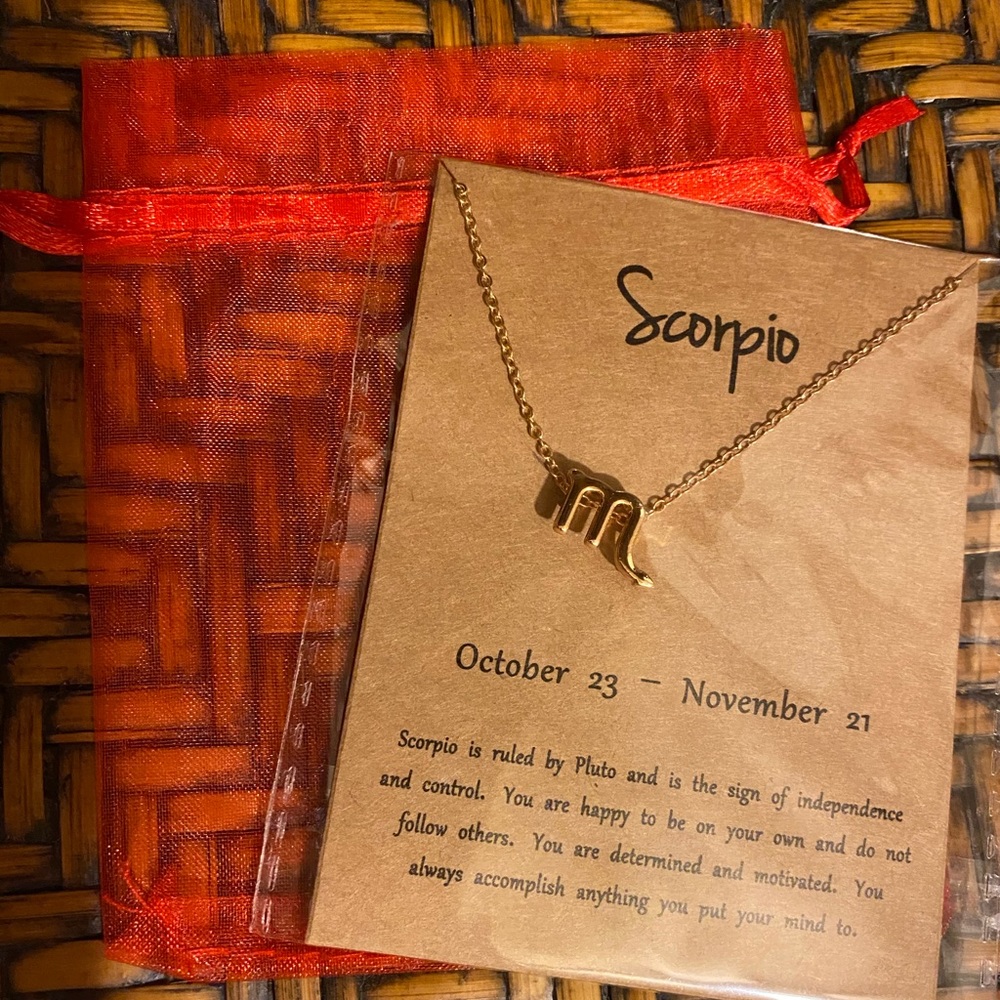 2/$20 Zodiac Scorpio ♏️ necklace - Picture 1 of 1